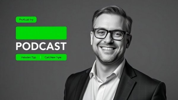 Podcast cover featuring a smiling man in professional attire.
