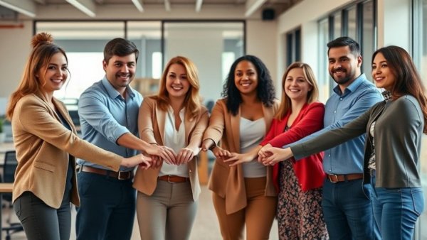 Teamwork illustration highlighting employee ownership in automotive.