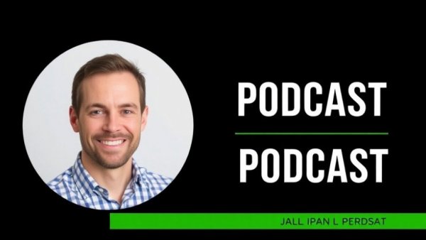Podcast cover on sales compensation strategies featuring smiling man