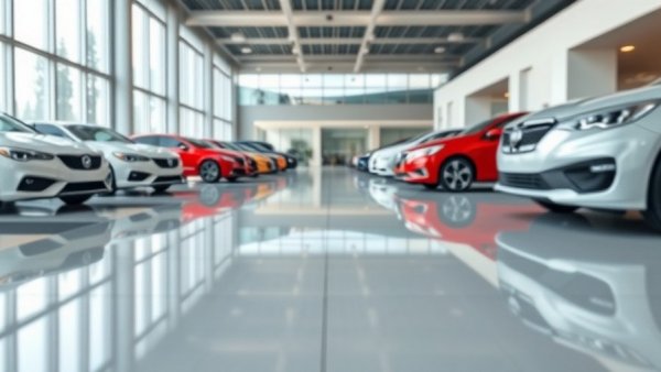 Modern car showroom showcasing sleek vehicles in automotive retail M&A.