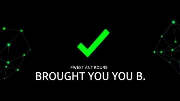 Tech-inspired banner with green checkmark and networking lines.