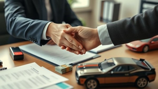 Business transaction and handshake symbolizing vehicle ownership impact on F&I.