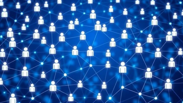 Network illustration for hiring for cultural fit concept.