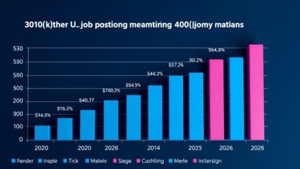 Employer-sponsored retirement benefits trend bar graph from 2020 to 2026.