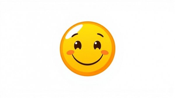 Simple yellow smiling face emoji illustration