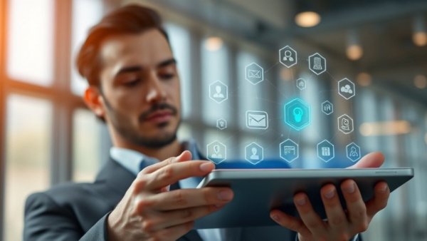 Futuristic AI operating system interface at a dealership