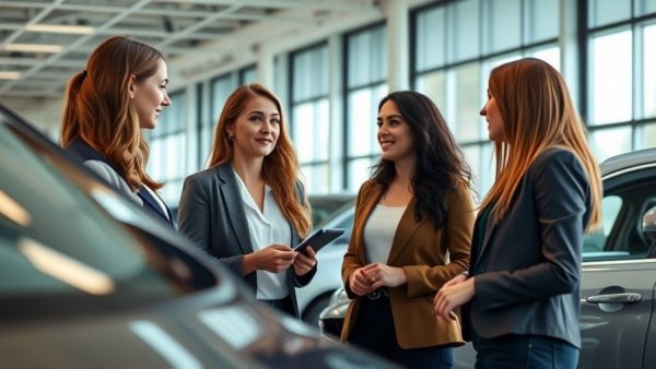 Women discussing in dealership - why dealerships are losing customers.