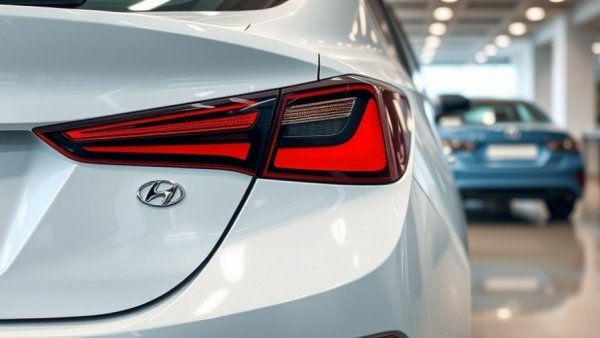 Close-up of hybrid vehicle rear light in California's hybrid vehicles market.