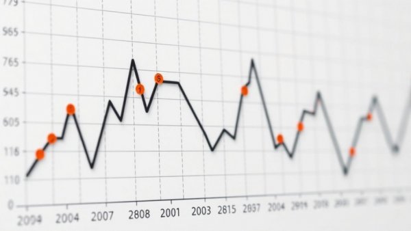 Graph illustrating automotive market trends with sales rates at US auctions.