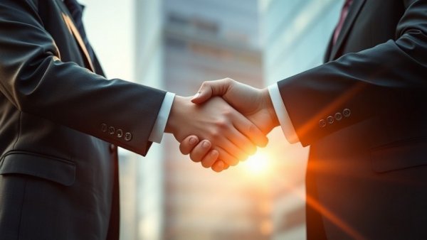 Business handshake symbolizing Group 1's cluster strategy
