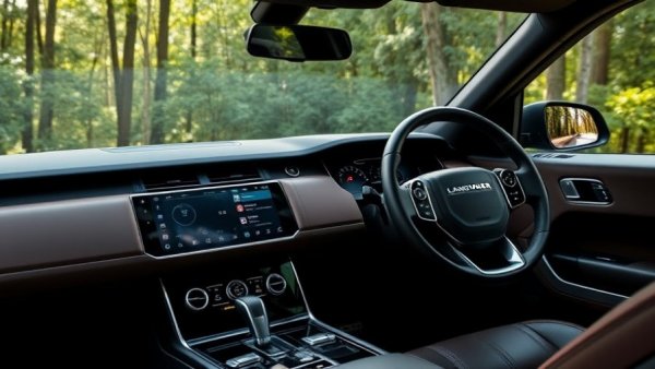 Elegant interior of 2026 Land Rover Range Rover with forest view