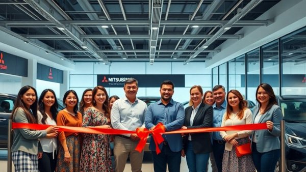 Mitsubishi Gallery Store Strategy ribbon-cutting ceremony.