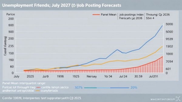 Graph analysis of cooling labor market effects on unemployment and job postings index; automotive sales impact.