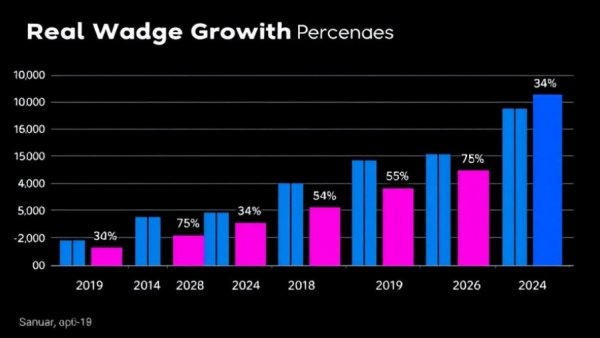 2026 Employment Cost Index chart, wage growth 2019-2026.