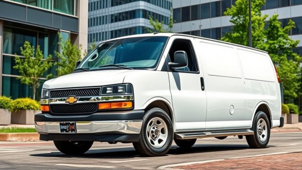 2027 Chevy Express van parked in an urban environment