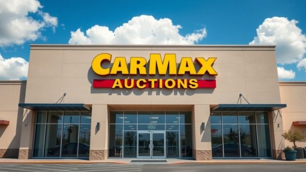 CarMax Auctions building entrance for registration process.