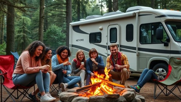 Campers enjoying RVshare Campers’ Choice Awards campground.