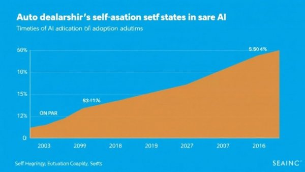 Line graph showing AI adoption in auto dealerships, Q1-Q2 2026.