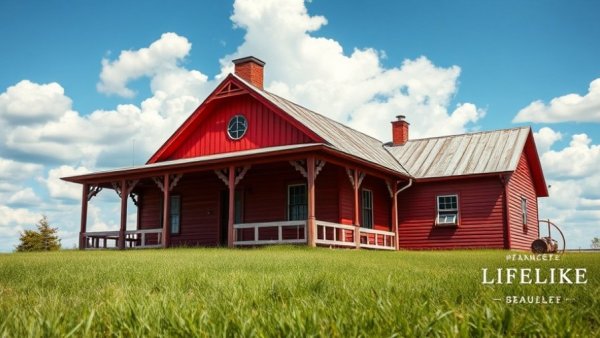 Historic Nathan Hale Homestead in Connecticut, red colonial house