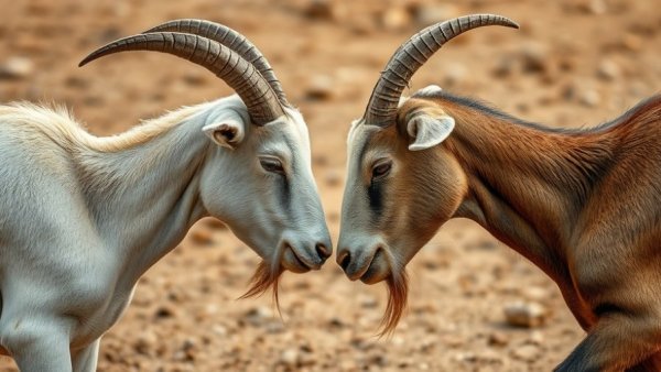 Goats locking horns symbolizing managing a toxic boss.