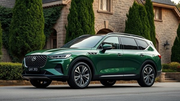 2028 Genesis GV90 luxury SUV parked elegantly outdoors.