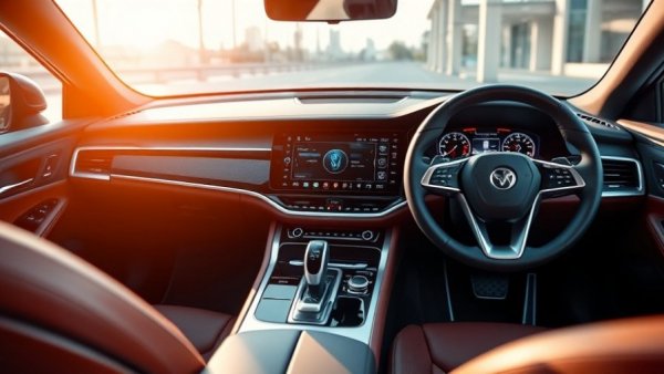 Modern car dashboard for vAuto Test Drive.