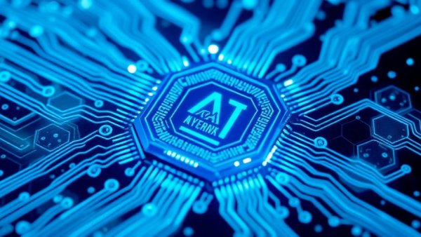 Illuminated AI chip illustrating AI best practices for auto auctions