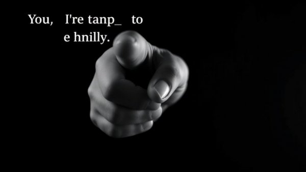 Hand pointing with motivational text 'Don't use we when you mean you'.
