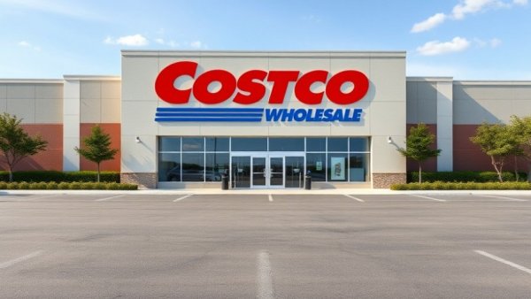 Costco Wholesale building emphasizing savings on Volvo CPO models