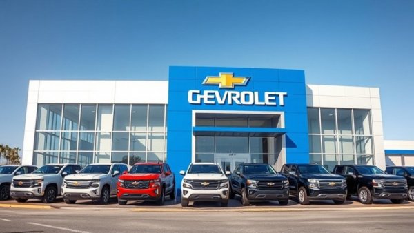 Chevrolet dealership with trucks in forefront, automotive dealership acquisitions
