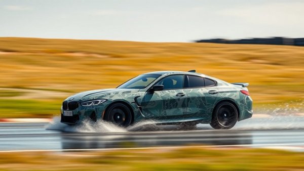 2027 BMW M350 Prototype Drive on a wet track