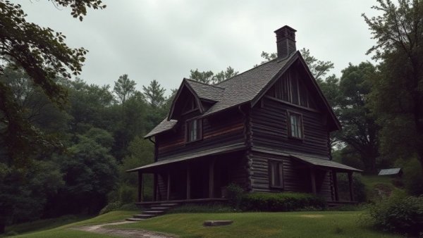 Historic wooden house on Connecticut Haunted History Trail