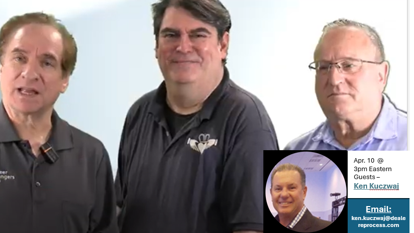 Three professionals discussing auto body repair.