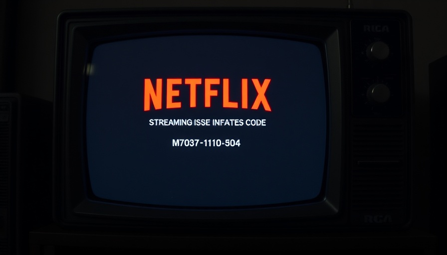 Retro TV displaying Netflix streaming issues error code.