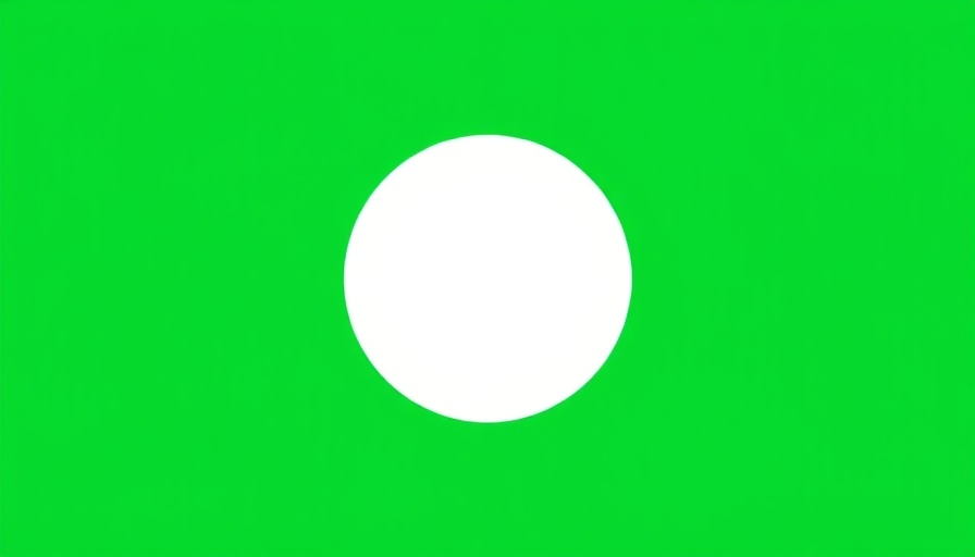 Minimalist design with green background and white circle.