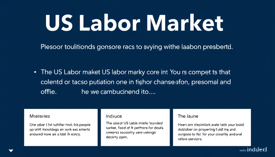 Healthcare labor trends presentation slide on US Labor Market Update.