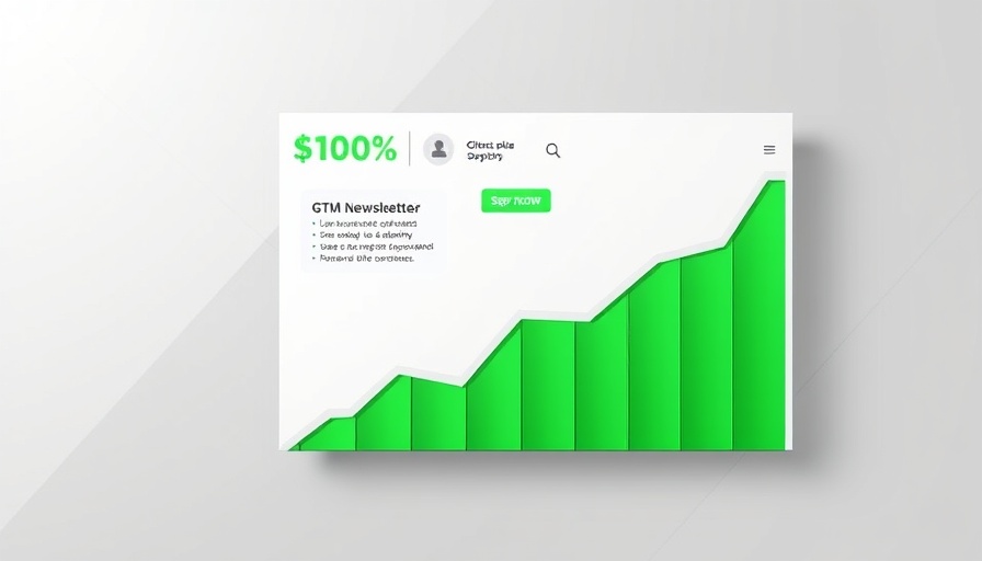 Modern graphics on customer experience with GTM news and growth chart.