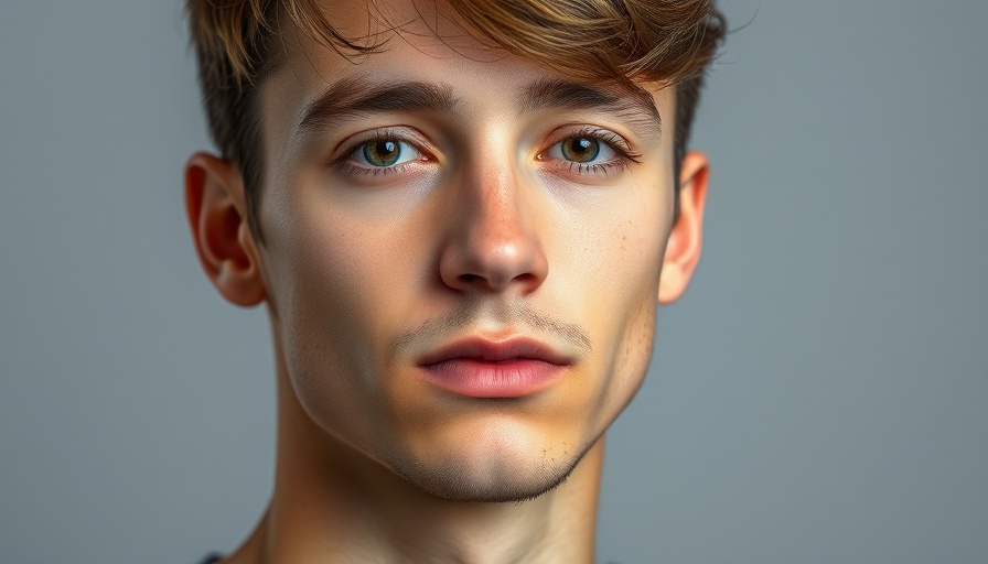 Portrait of a young man with a beard, studio shot.