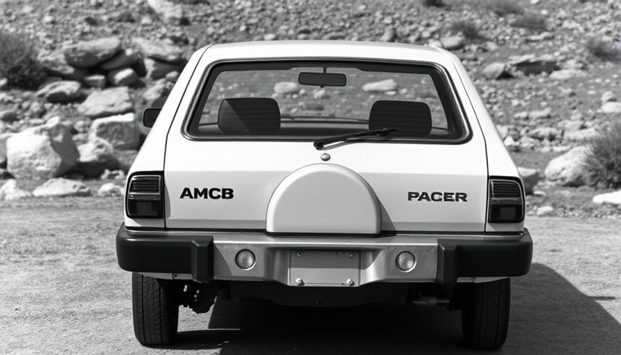 AMC Pacer rear view vintage photo parked in nature