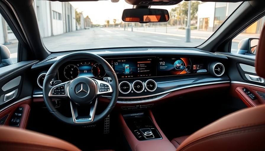 Mercedes-AMG E53 interior featuring touchscreen display.