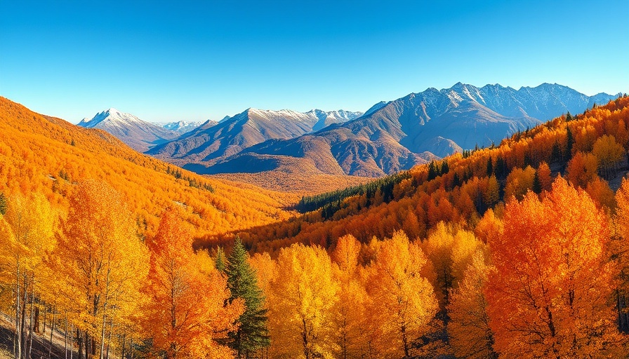 Arizona RV Living: stunning autumn mountain view with vibrant foliage