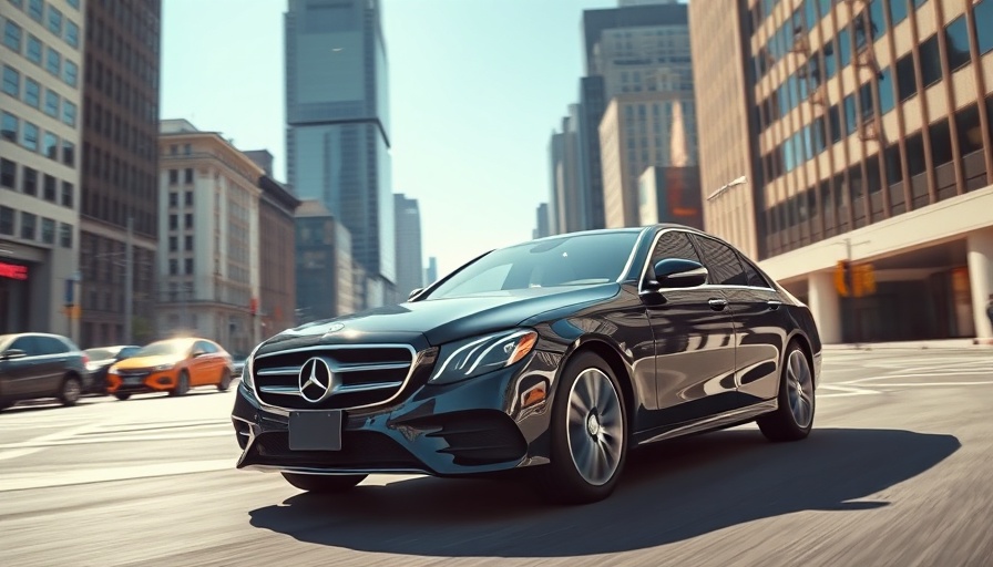 Mercedes-Benz CLA-Class EV on a city street