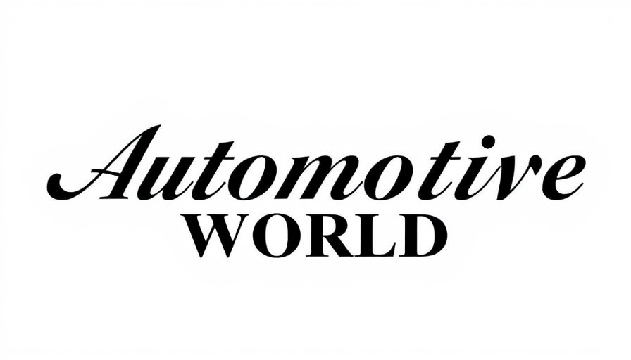 Automotive World logo, est. 1992, bold typographic design