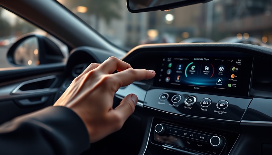 Connected cars privacy concept with digital dashboard interaction