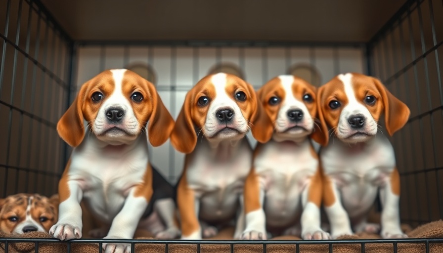 Adorable beagle puppies in a crate; Ram HD 2025 keyword.