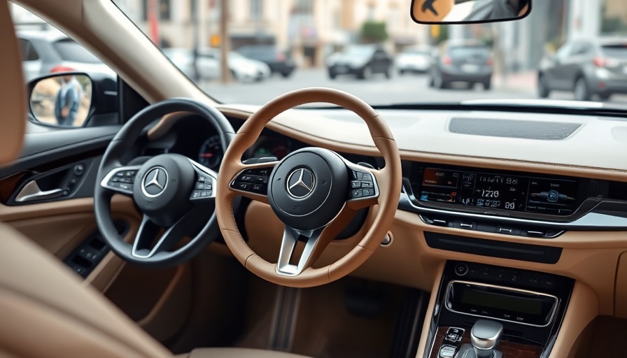 Luxurious car interior with high-tech features.