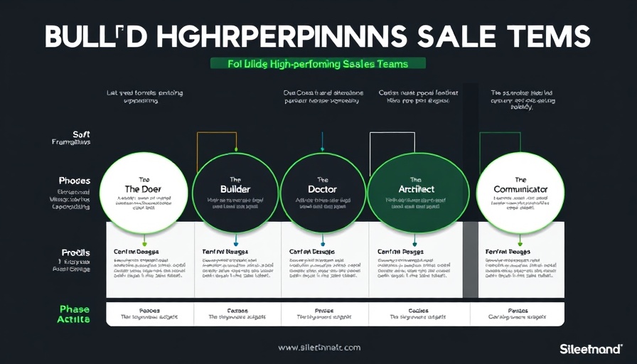 Dealership growth framework infographic with five phases.