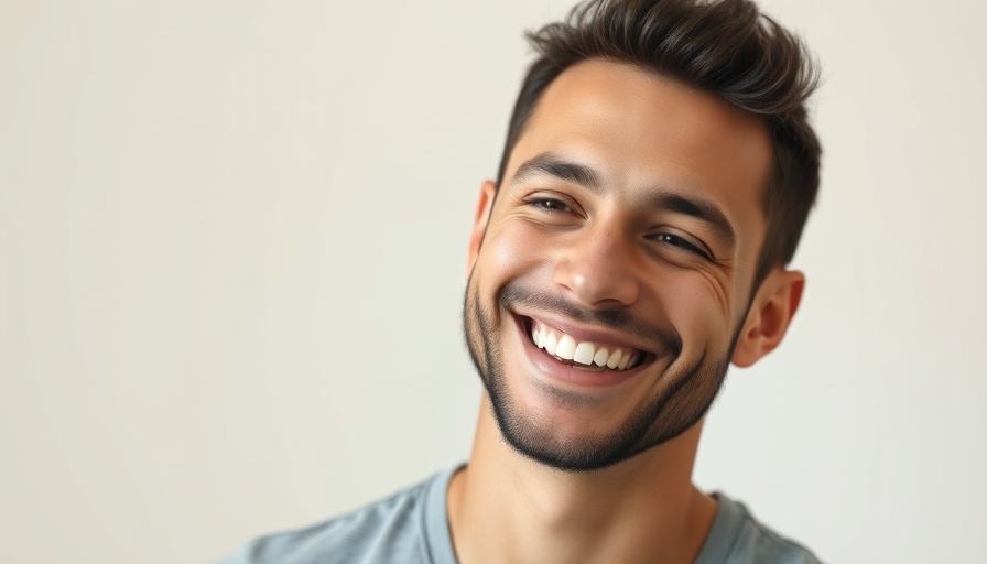 Portrait of a smiling young man in neutral setting