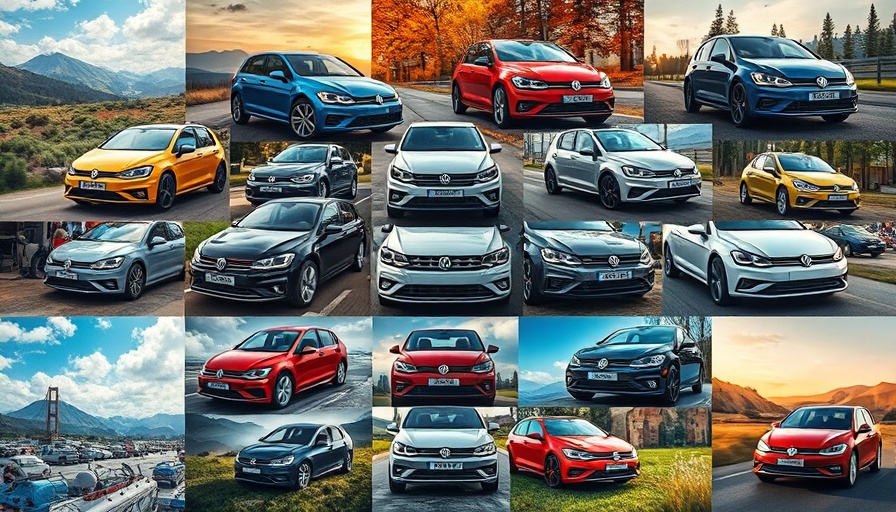 Collage of Volkswagen car models showcasing diverse deliveries.