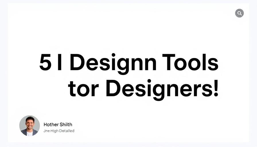 AI design tools headline on a minimalistic white background.